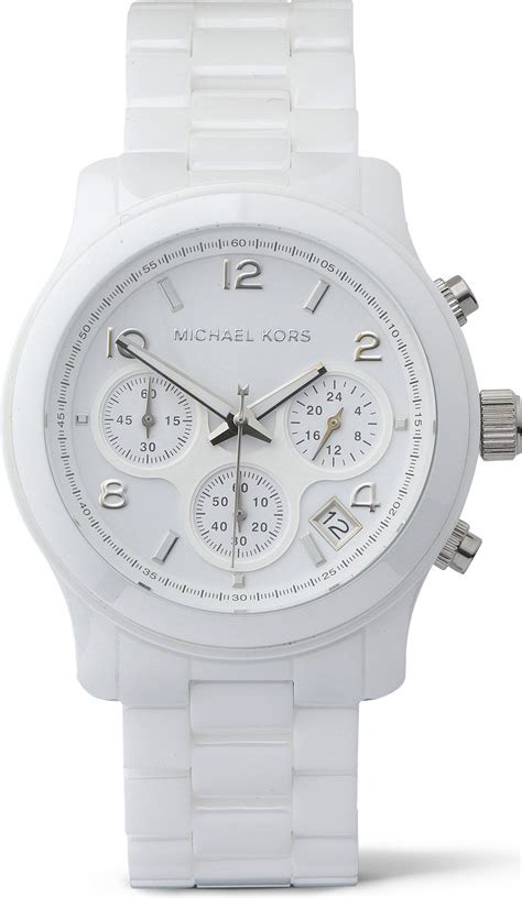 michael kors chocolate ceramic watch|Michael Kors white ceramic watch.